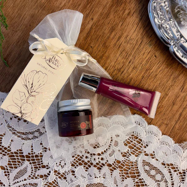 Lip Shine Duo - Fig & Grapefruit (Lip Gloss + Scrub duo)