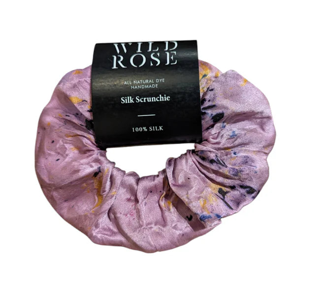 Wild Rose Silk Scrunchie
