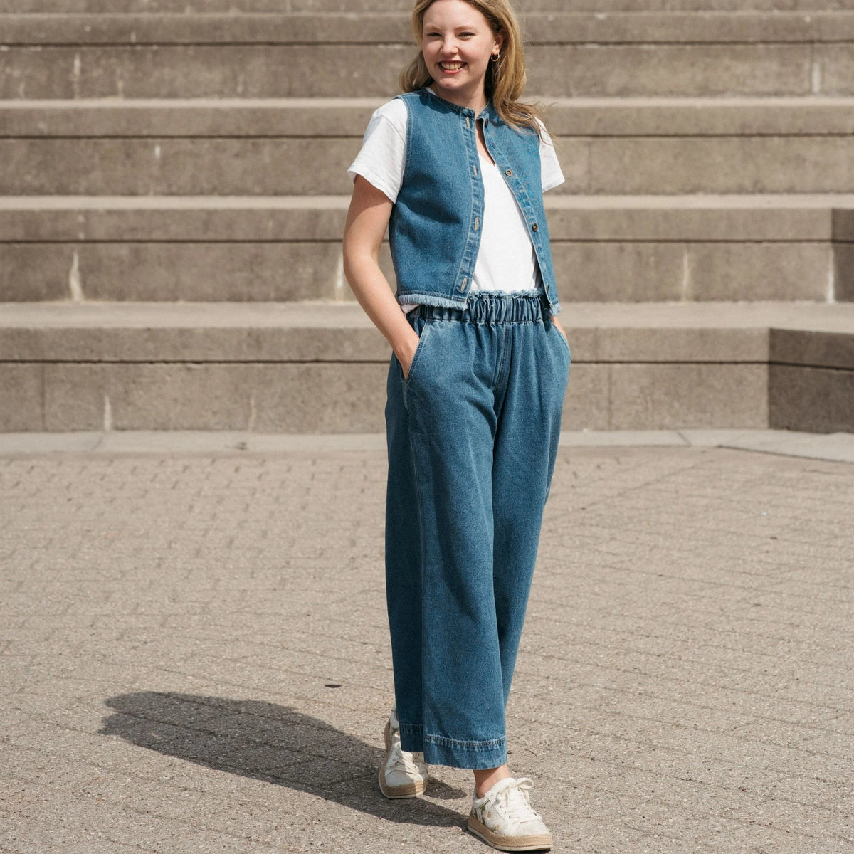 Denim Palazzo Pants