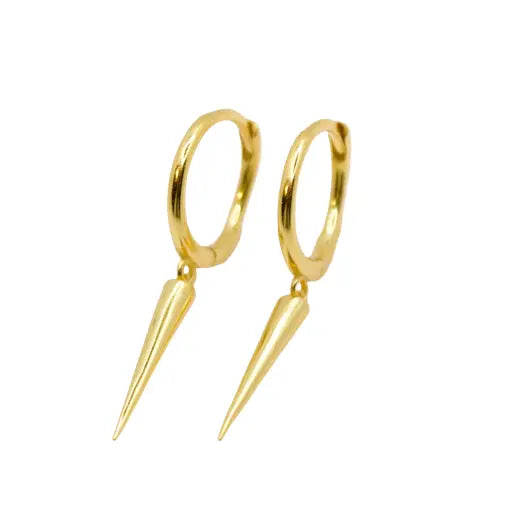 Horn Hoop Earring- 925 Hoop