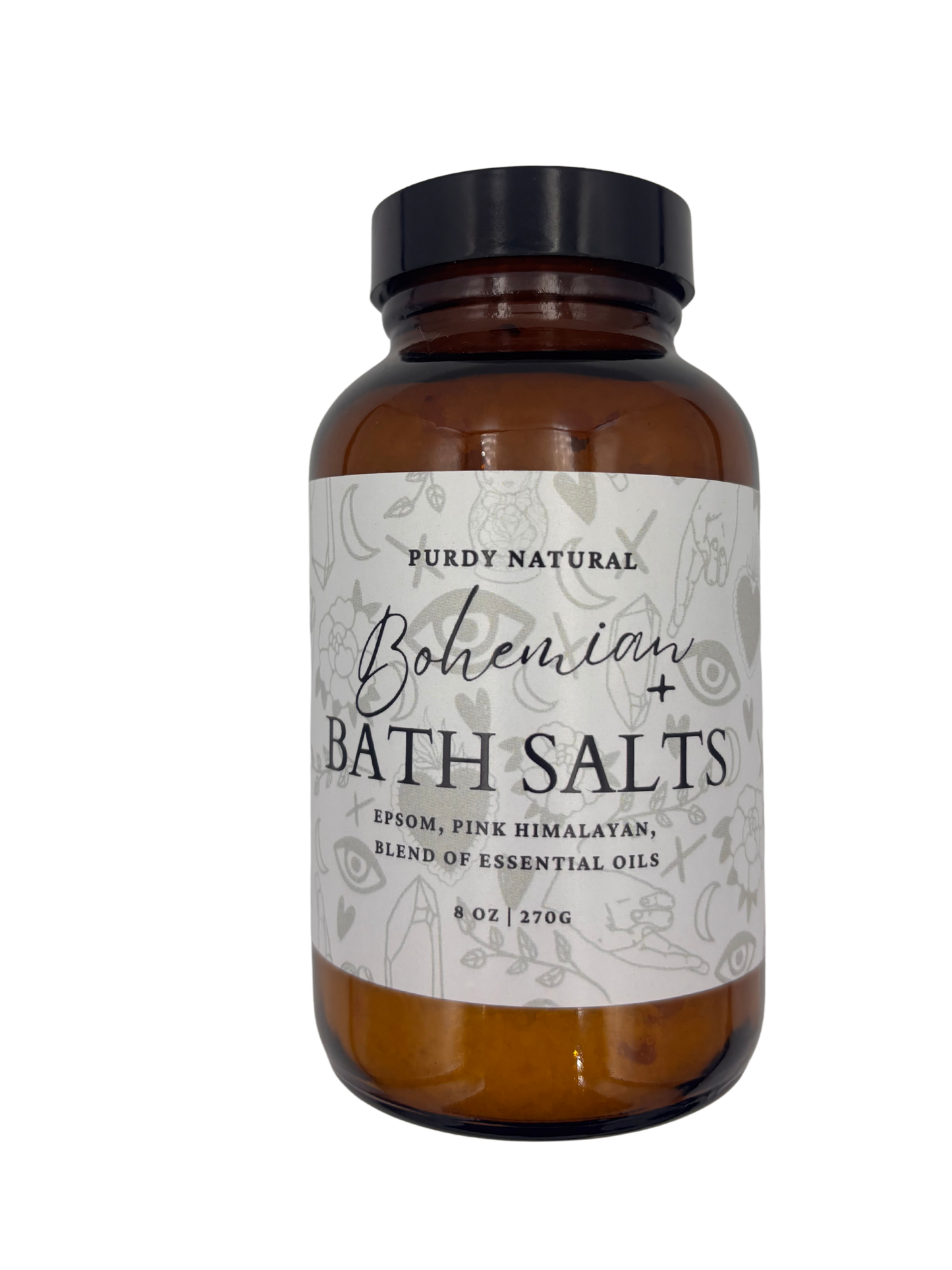 Bohemian Bath Soak 32oz Amber Glass