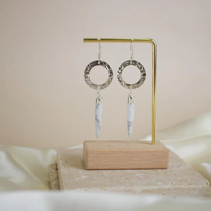 Harriet // Howlite Spike Earrings