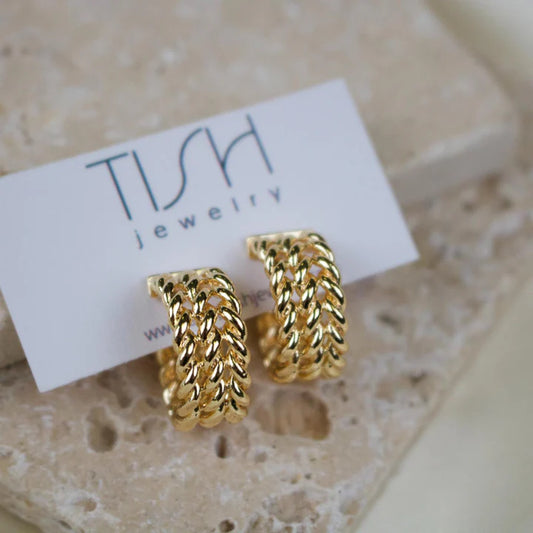 Staci // Braided Texture Hoops