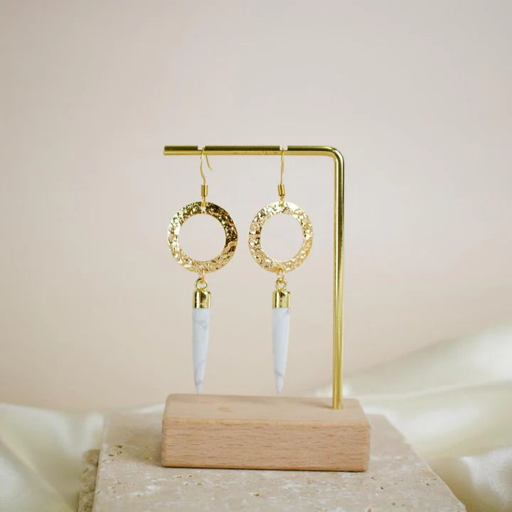 Harriet // Howlite Spike Earrings