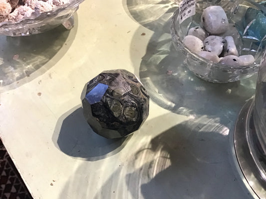 Kambaba Jasper Faceted Sphere