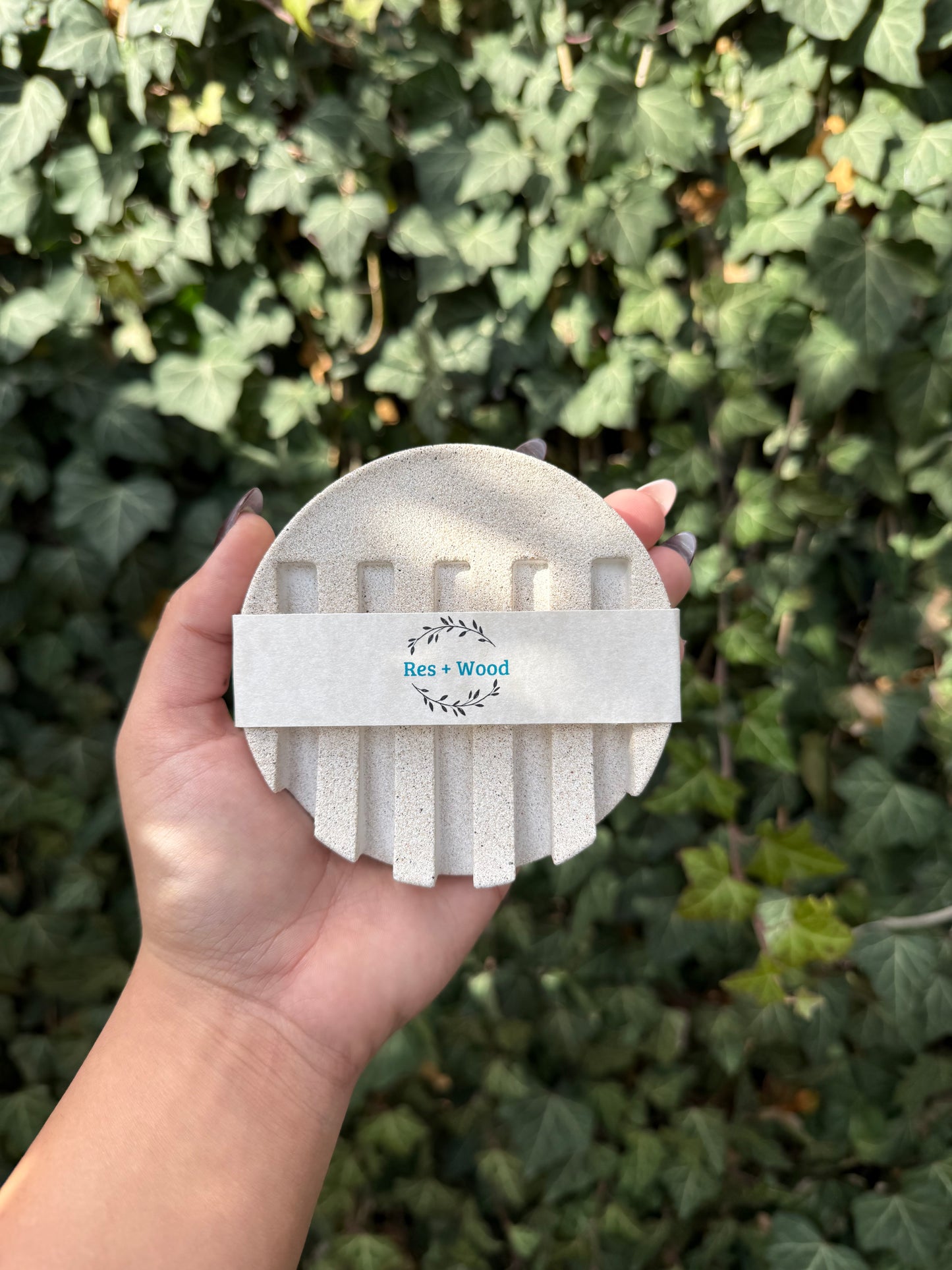 Circle Concrete Soap Dishes