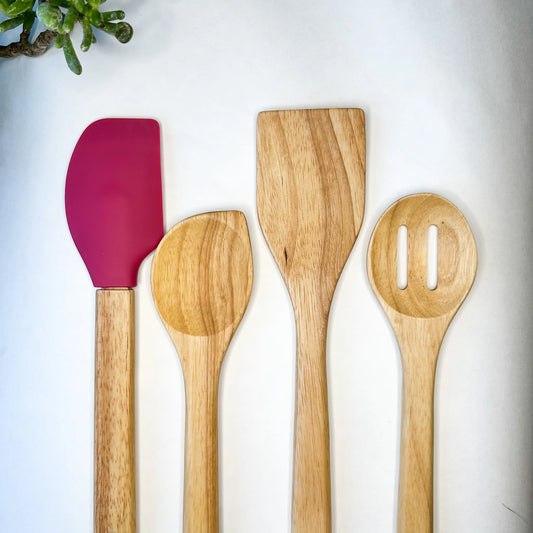 Wooden Oak Utensil Set | Natural, Plastic Free