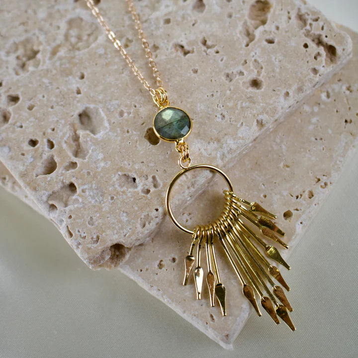 Grace // Labradorite Spike Necklace