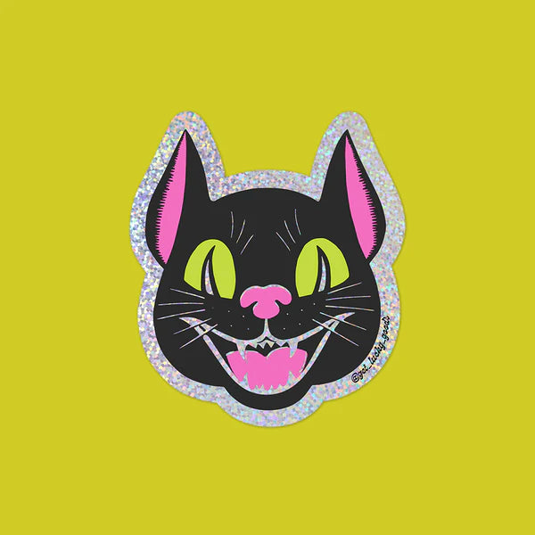 Happy Bat Glitter Sticker