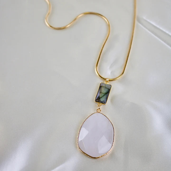 Lexi // Quartz & Labradorite Necklace