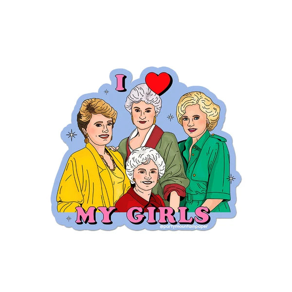 I Love My Girls Sticker