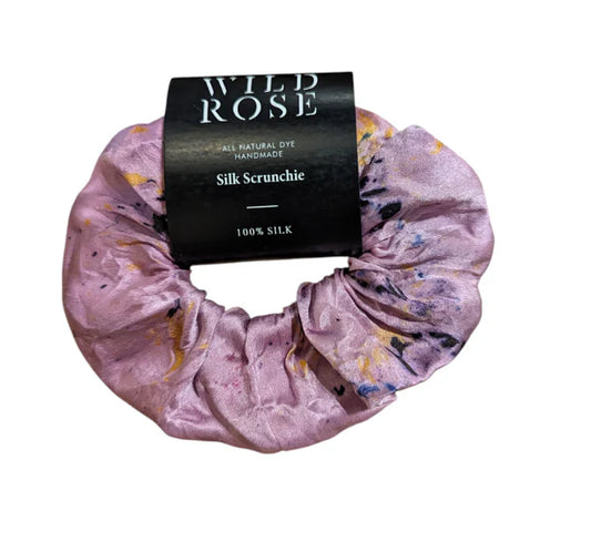 Wild Rose Silk Scrunchie