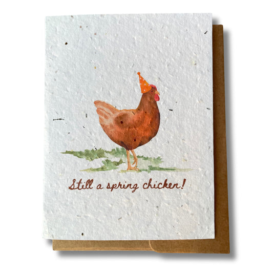 Still A Spring Chicken! Seed Card