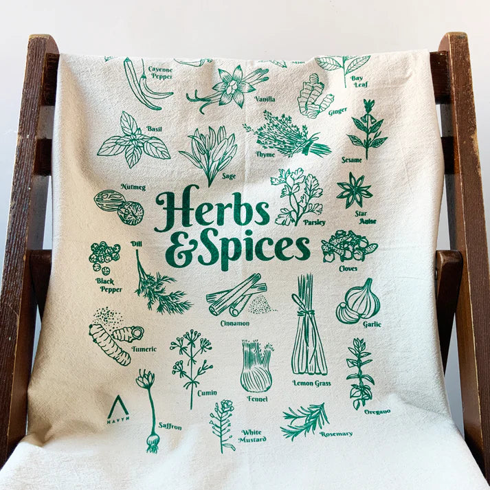 Hand Printed Organic Tea Towels