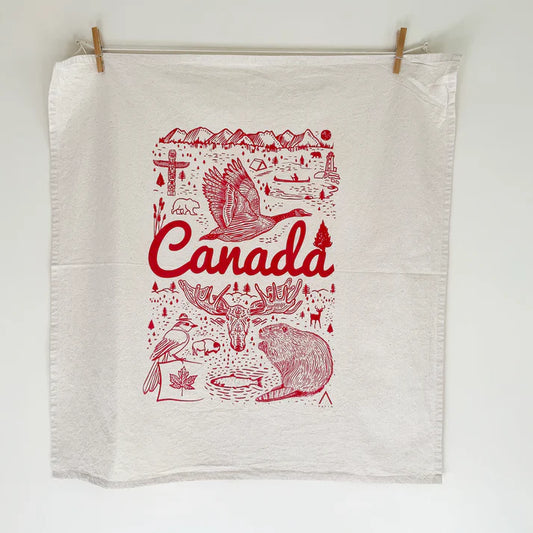 Hand Printed Organic Tea Towels