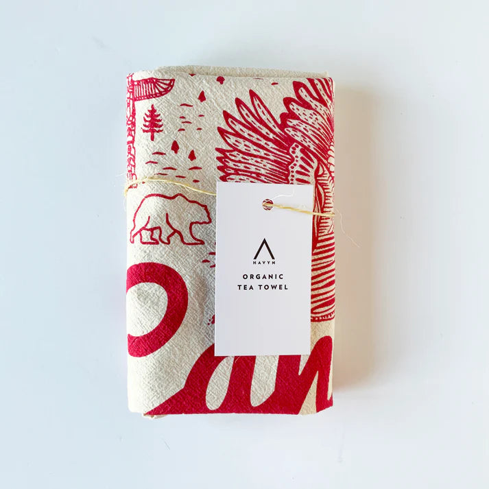 Hand Printed Organic Tea Towels