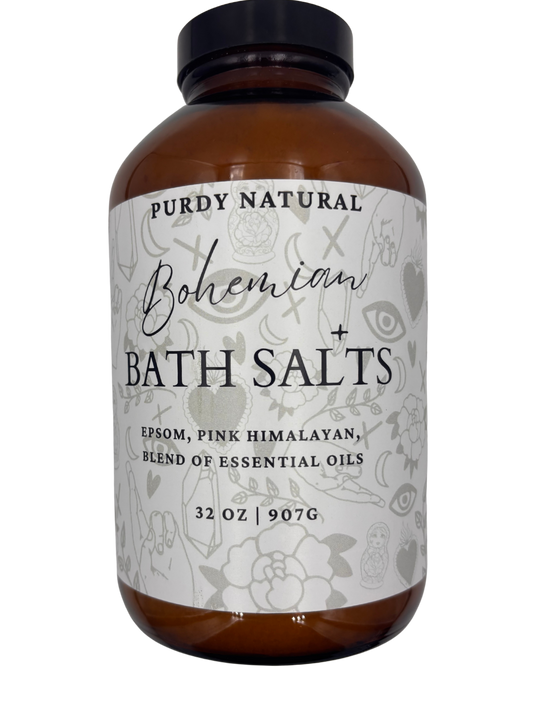Bohemian Bath Soak 32oz Amber Glass