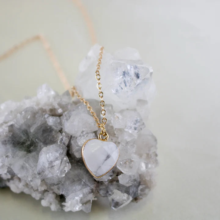 Celeste Rose Quartz Heart Necklace