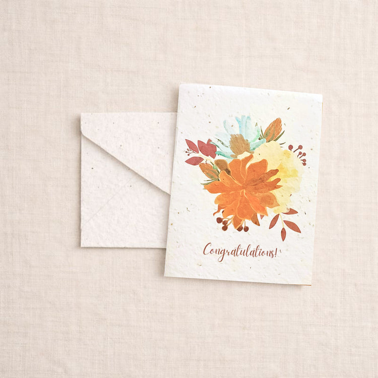 Congratulations Bouquet Plantable Seed Card