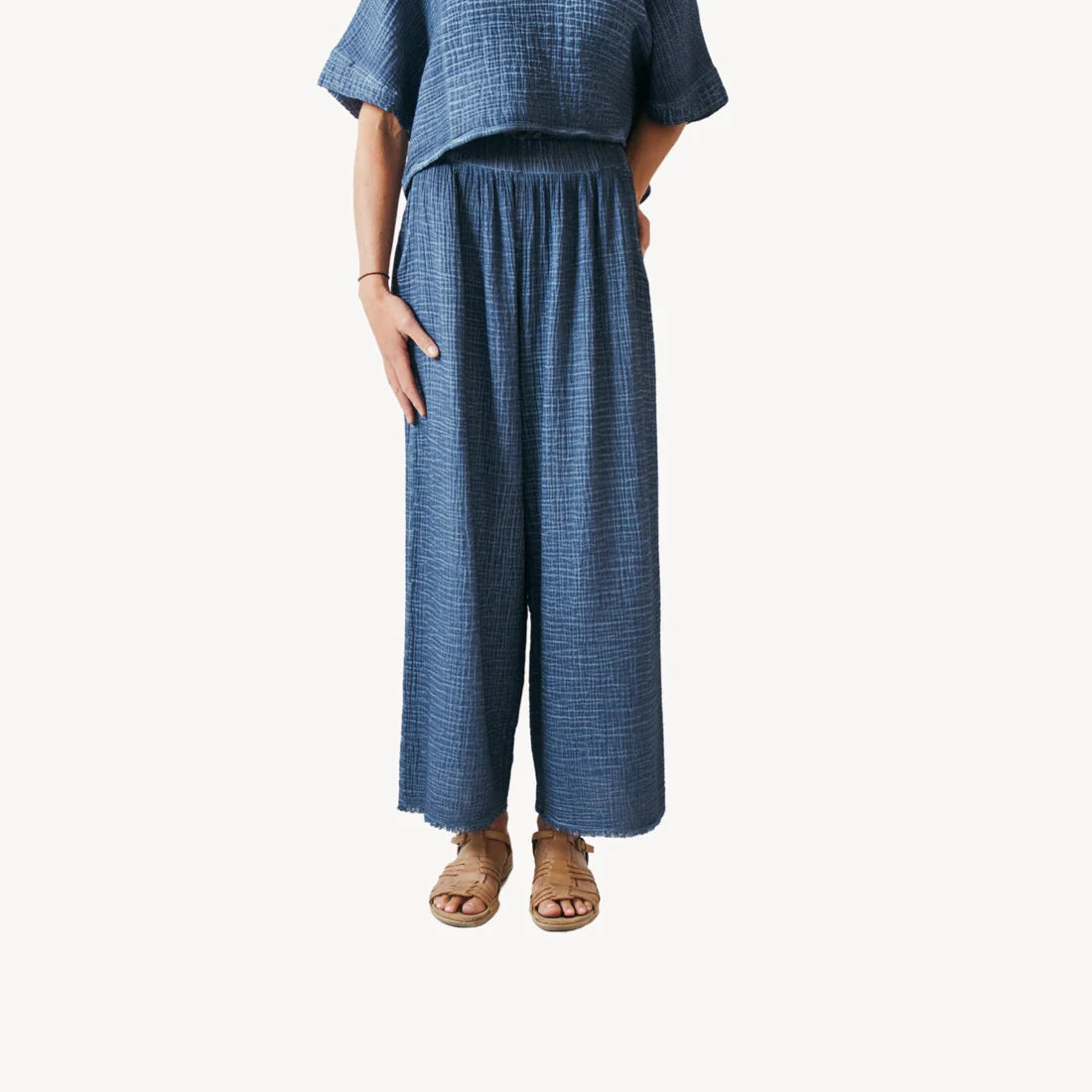 Crinkle Palazzo Pants
