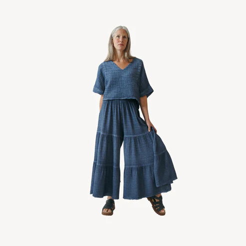 Crinkle Skirt Pants