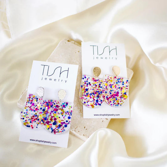 Dalia // Confetti Charm Teardrop Stud Earrings