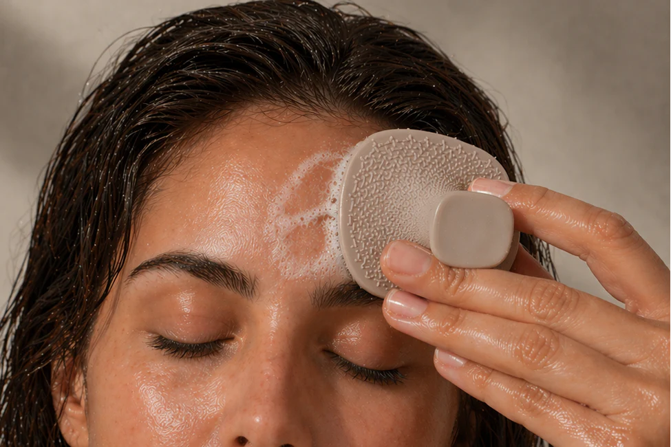 Facial Cleansing Brush Charcoal Grey