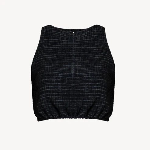 Crinkle Keyhole Tank Top