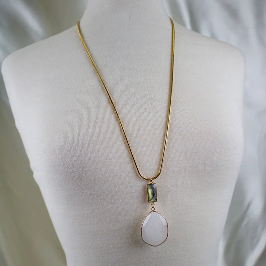 Lexi // Quartz & Labradorite Necklace