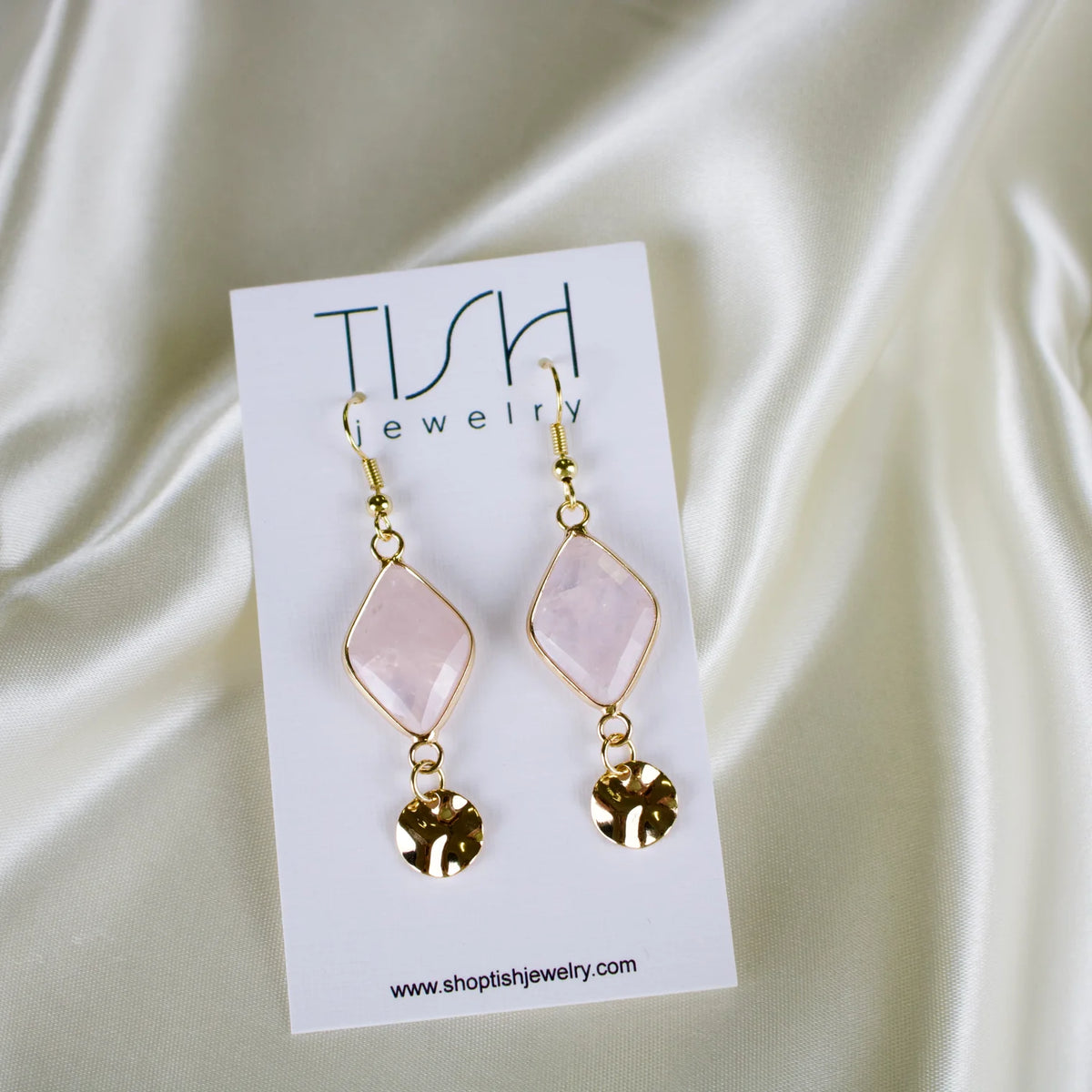 Lux // Rose Quartz Dangle Earrings
