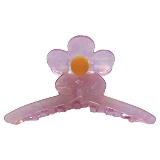 Alyssa Flower Cellulose Acetate Hair Claw Clip
