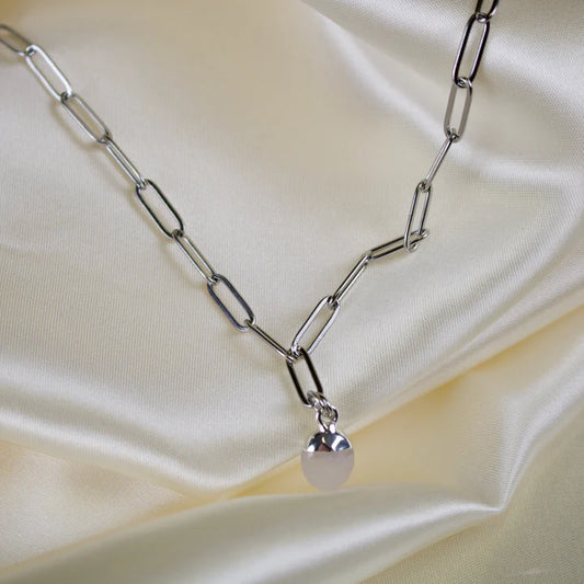 Royce Paperclip Necklace - Silver