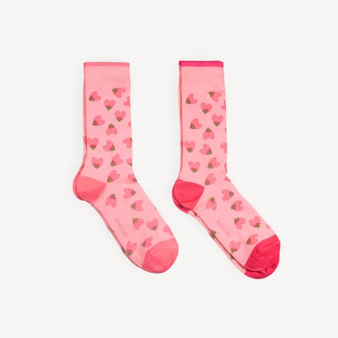 Strawberry Heart Pima Socks