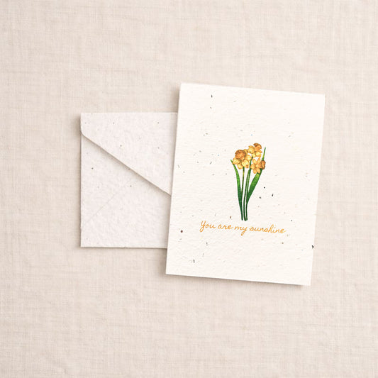 You are my sunshine Plantable Seed Card