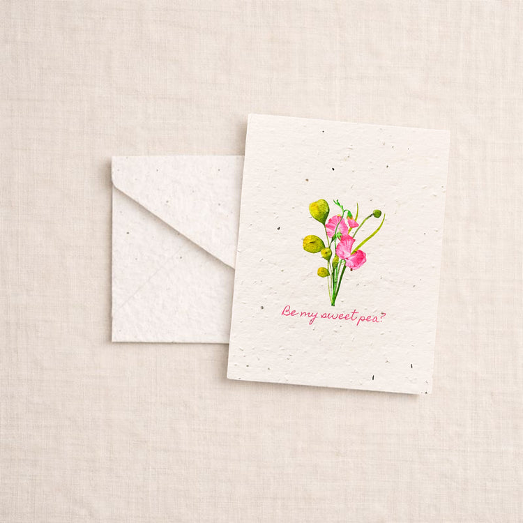 Be my sweet pea? Plantable Seed Card