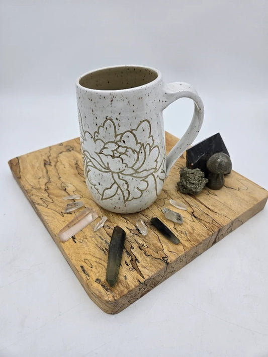 White Peony Mug