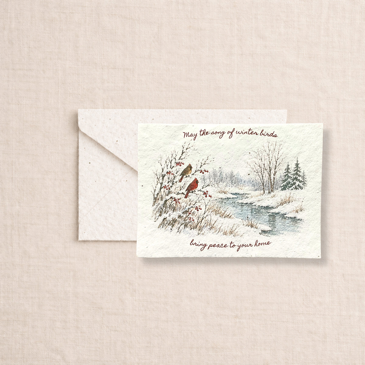 May the Song of Winter Birds Plantable Seed Card