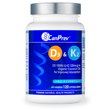 Canprev Vitamin D3 & K2 240 Softgels