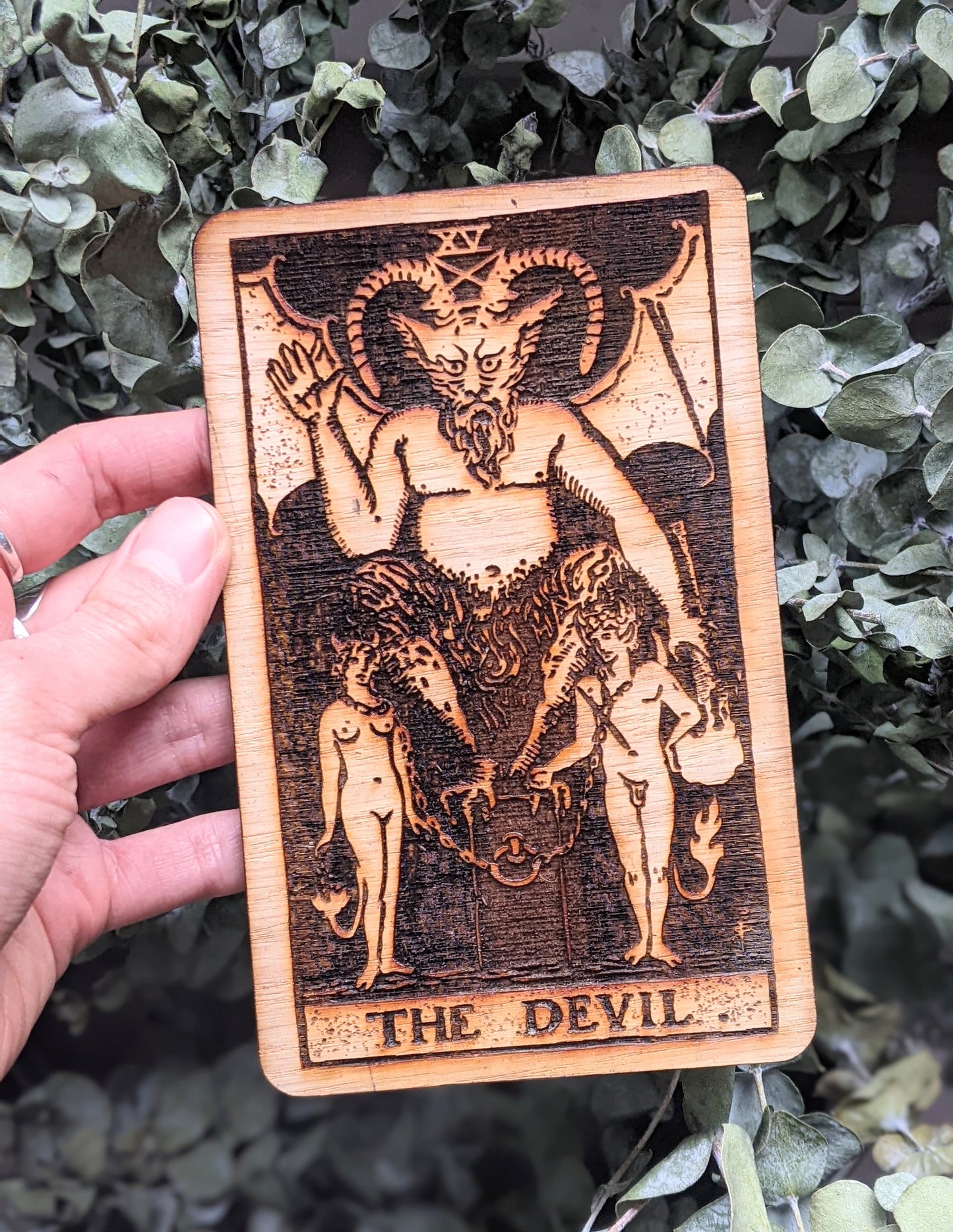 Wooden Tarot Card Carvings
