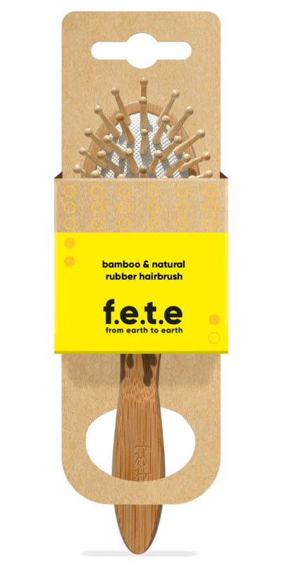 f.e.t.e. Bamboo & Natural Rubber Hairbrush