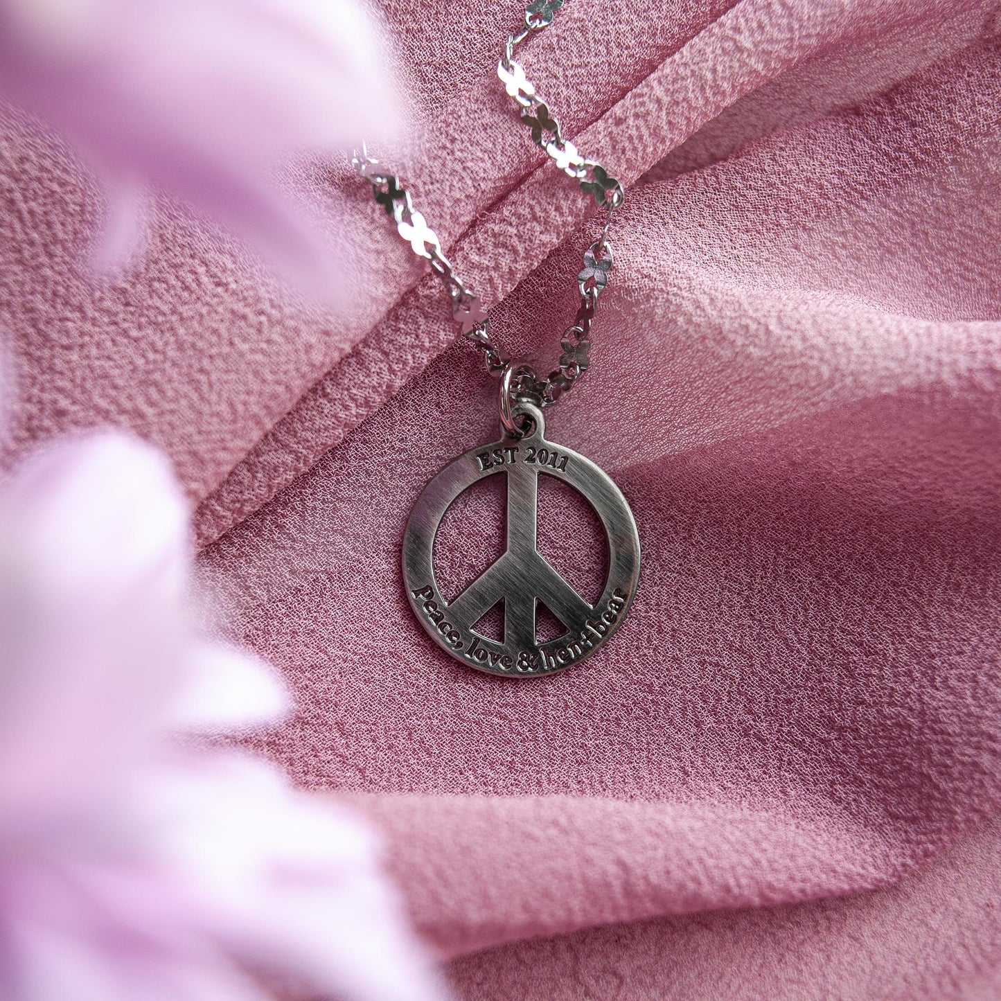 Peace Out Necklace - Silver