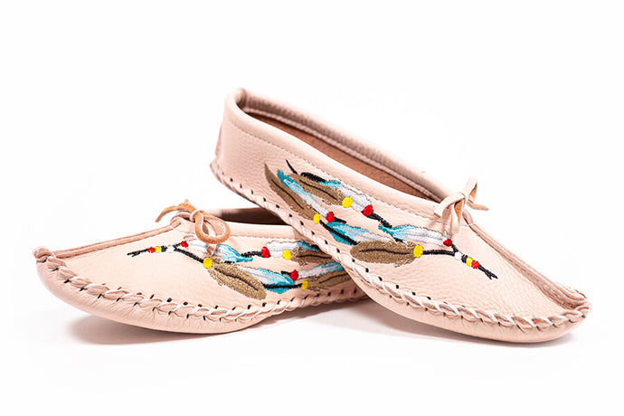 Pink Dream Catcher Leather Ballet Slipper